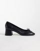 ASOS DESIGN ASOS DESIGN Sweet Pea bow detail block heel mid shoes in black - 1
