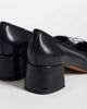 ASOS DESIGN ASOS DESIGN Sweet Pea bow detail block heel mid shoes in black - 4