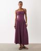 ASOS DESIGN ASOS DESIGN sweetheart neck shirred midaxi dress in purple-Multi - 2