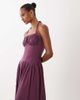 ASOS DESIGN ASOS DESIGN sweetheart neck shirred midaxi dress in purple-Multi - 3