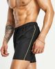 ASOS DESIGN ASOS DESIGN swim shorts in mid length with piping in black - 1