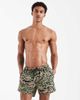 ASOS DESIGN ASOS DESIGN swim shorts in short length in khaki camo print-Green - 1