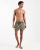 ASOS DESIGN ASOS DESIGN swim shorts in short length in khaki camo print-Green - 2
