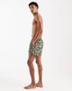 ASOS DESIGN ASOS DESIGN swim shorts in short length in khaki camo print-Green - 3