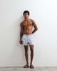 ASOS DESIGN ASOS DESIGN swim shorts in short length with palm tree print in washed blue - 1
