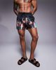 ASOS DESIGN ASOS DESIGN swims shorts in short length with blurred photographic print in black - 2