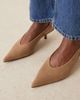 ASOS DESIGN ASOS DESIGN Sydney slingback kitten heel shoes in taupe suedette-Brown - 2