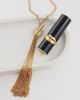 ASOS DESIGN ASOS DESIGN t-bar lariat necklace with tassel chains in gold tone-Multi - 2