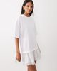 ASOS DESIGN ASOS DESIGN t-shirt mini dress with white lace trim in white - 1