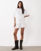 ASOS DESIGN ASOS DESIGN t-shirt mini dress with white lace trim in white - 2