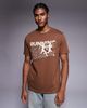 ASOS DESIGN ASOS DESIGN t-shirt with sporty graphic in brown-White - 1