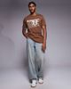 ASOS DESIGN ASOS DESIGN t-shirt with sporty graphic in brown-White - 2