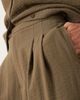 ASOS DESIGN ASOS DESIGN tab waist detail tapered pants in khaki green - part of a set - 3