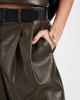 ASOS DESIGN ASOS DESIGN Tailored A Line longline belted bermuda shorts in olive croc-Green - 4