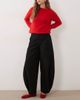 ASOS DESIGN ASOS DESIGN tailored balloon trouser with popper hem in black - 1