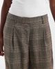 ASOS DESIGN ASOS DESIGN Tailored banana leg pants in beige tartan plaid-Neutral - 4