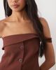 ASOS DESIGN ASOS DESIGN Tailored bandeau button up vest in brown - 3