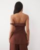 ASOS DESIGN ASOS DESIGN Tailored bandeau button up vest in brown - 4