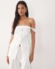 ASOS DESIGN ASOS DESIGN Tailored bandeau button up vest in white - 1