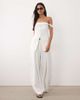 ASOS DESIGN ASOS DESIGN Tailored bandeau button up vest in white - 2