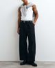 ASOS DESIGN ASOS DESIGN tailored barrel leg pants with wool in black herringbone - 3