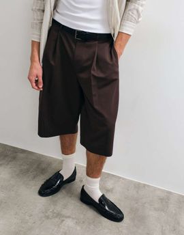 ASOS DESIGN ASOS DESIGN tailored barrel short in brown