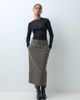 ASOS DESIGN ASOS DESIGN Tailored belted pencil midi skirt in brown wool check - 1