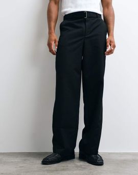 ASOS DESIGN ASOS DESIGN tailored belted wide leg pants in black
