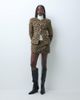 ASOS DESIGN ASOS DESIGN Tailored blazer with statement buttons in textured leopard-Brown - 2