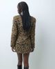 ASOS DESIGN ASOS DESIGN Tailored blazer with statement buttons in textured leopard-Brown - 3