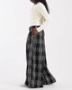 ASOS DESIGN ASOS DESIGN Tailored bouclé super wide leg pants in black-and-white plaid - 2