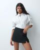 ASOS DESIGN ASOS DESIGN Tailored boucle pelmet mini skort in black - 1
