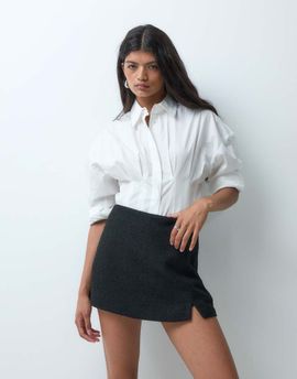 ASOS DESIGN ASOS DESIGN Tailored boucle pelmet mini skort in black
