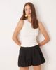 ASOS DESIGN ASOS DESIGN tailored bubble hem micro shorts in black - 1