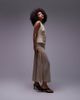 ASOS DESIGN ASOS DESIGN tailored chiffon layer maxi skirt in stone - part of a set-Neutral - 1