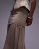 ASOS DESIGN ASOS DESIGN tailored chiffon layer maxi skirt in stone - part of a set-Neutral - 2