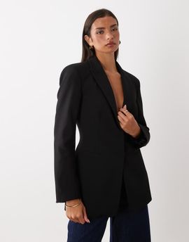 ASOS DESIGN ASOS DESIGN tailored cinch waist blazer in black