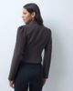 ASOS DESIGN ASOS DESIGN tailored cinch waist wrap blazer-Brown - 4