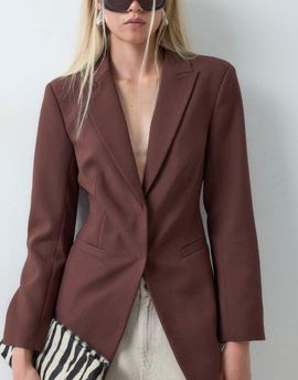 ASOS DESIGN ASOS DESIGN Tailored cinched waist blazer in brown