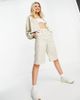 ASOS DESIGN ASOS DESIGN tailored clean suit mom shorts in ecru-White - 1