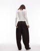 ASOS DESIGN ASOS DESIGN tailored cocoon pants in chocolate-Brown - 4