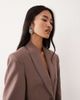 ASOS DESIGN ASOS DESIGN tailored cocoon sleeve molded hip blazer in brown - 2