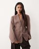 ASOS DESIGN ASOS DESIGN tailored cocoon sleeve molded hip blazer in brown - 3