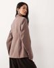 ASOS DESIGN ASOS DESIGN tailored cocoon sleeve molded hip blazer in brown - 4