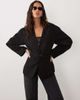 ASOS DESIGN ASOS DESIGN Tailored collarless nipped waist belted blazer in black - 1