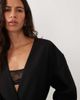 ASOS DESIGN ASOS DESIGN Tailored collarless nipped waist belted blazer in black - 3