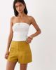 ASOS DESIGN ASOS DESIGN tailored corset waist shorts in ochre-Brown - 2