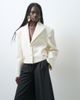 ASOS DESIGN ASOS DESIGN Tailored cropped super oversized giant double breasted blazer in cream-WHITE - 2