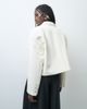 ASOS DESIGN ASOS DESIGN Tailored cropped super oversized giant double breasted blazer in cream-WHITE - 4