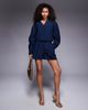 ASOS DESIGN ASOS DESIGN tailored cropped textured blazer in navy - part of a set - 2